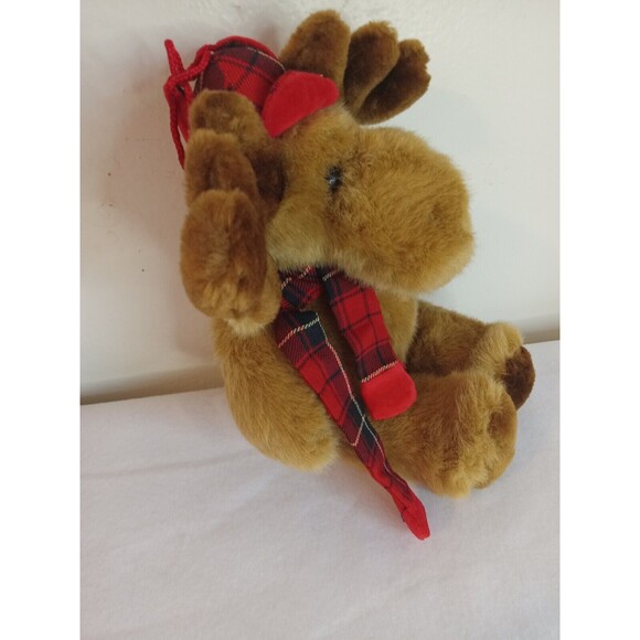 Vintage 1997 Winter Season Moose Beige Plush Toy, Soft Stuffed Animal Toy 14" IN - Picture 2 of 6